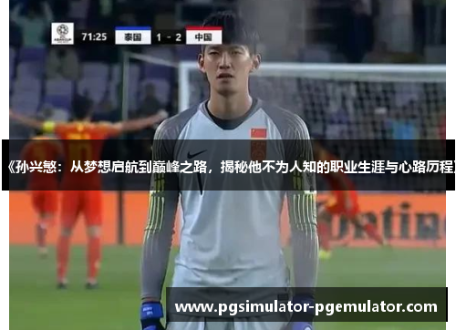 《孙兴慜：从梦想启航到巅峰之路，揭秘他不为人知的职业生涯与心路历程》